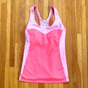 Lucy racerback tank top with built-in bra EUC size S
